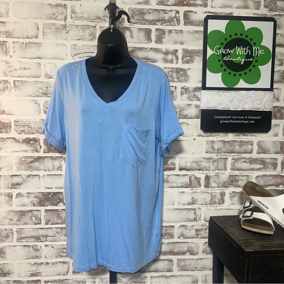 Michelle Mae Blue Short Sleeve Tee large - Picture 1 of 5